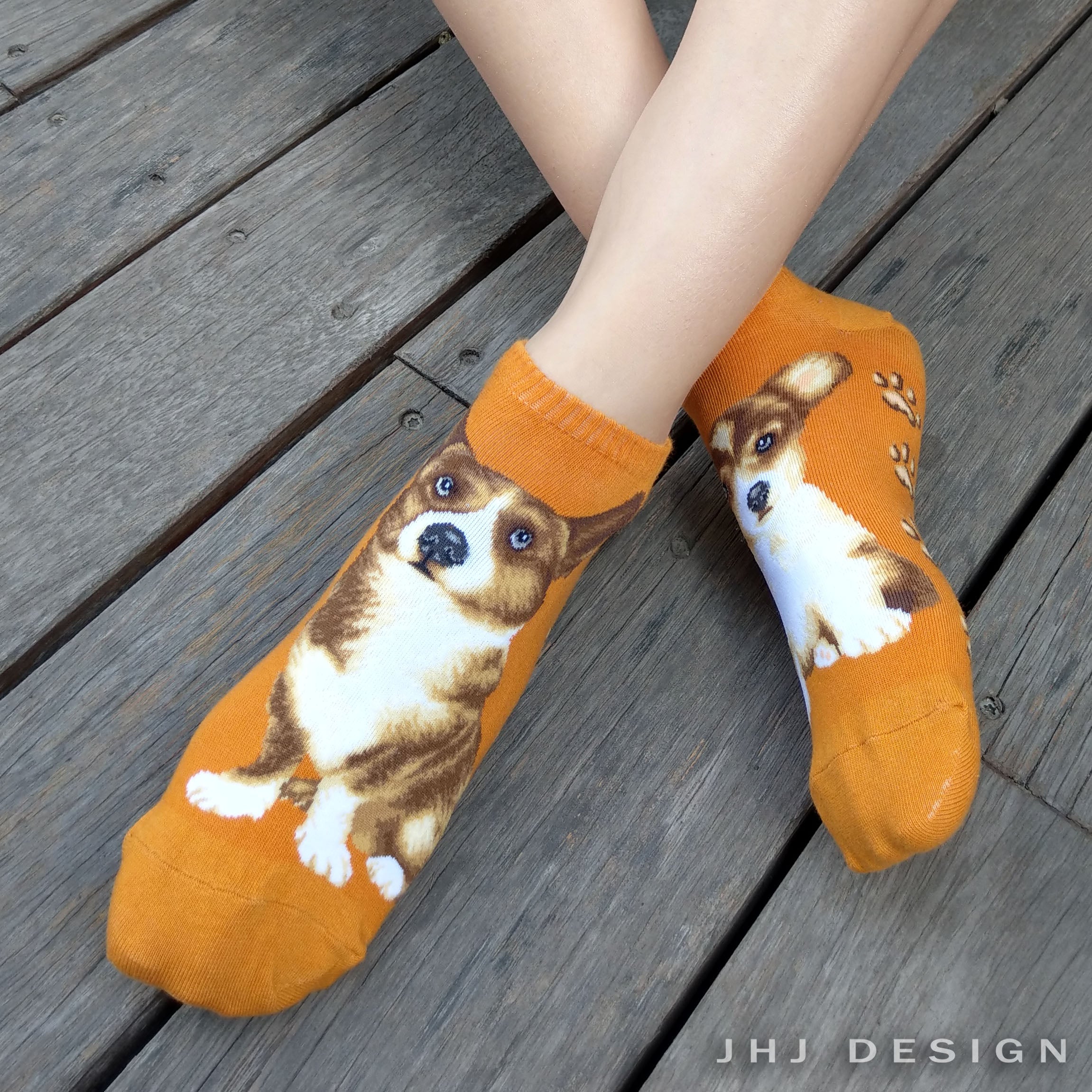 Dogs Ankles - Welsh Corgi One Size Yellow