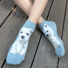 Dogs Ankles - West Highland White Terrier Blue