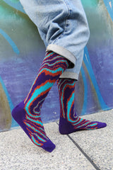 Chaossocks - Marble-men's purple