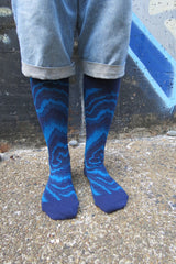 Chaossocks - Marble-men's black azure