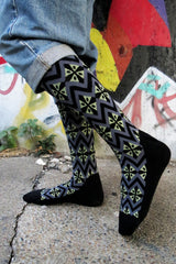 Chaossocks - 3color diamonds-mens black