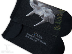 Wild Life Ankles White Rhinoceros Socks