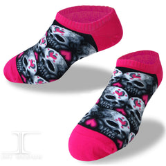 Skull Ankles Love Heart Skull Pink