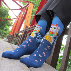 Chaossocks Hello Cat Navy