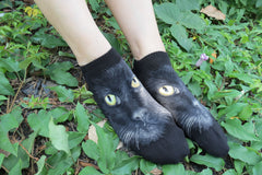 Cat Ankles - Black Cat Face