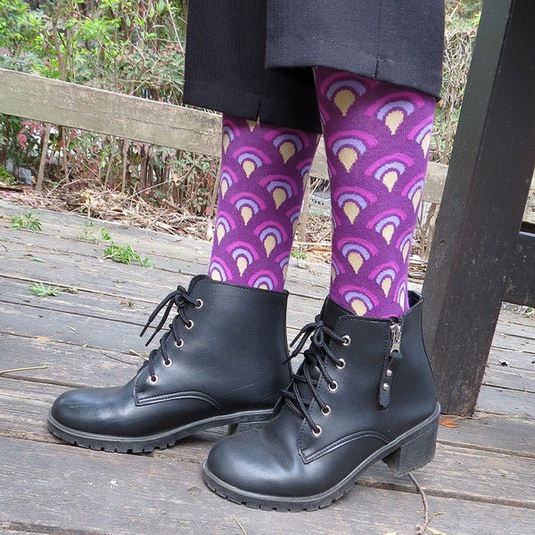 Chaossocks Art Deco Purple Shell