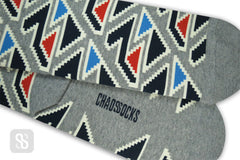 Chaossocks Aztec Triangles Gray