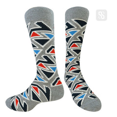 Chaossocks Aztec Triangles Gray