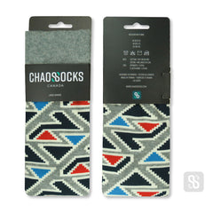 Chaossocks Aztec Triangles Gray