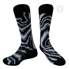 Chaossocks - Marble-men's black grey