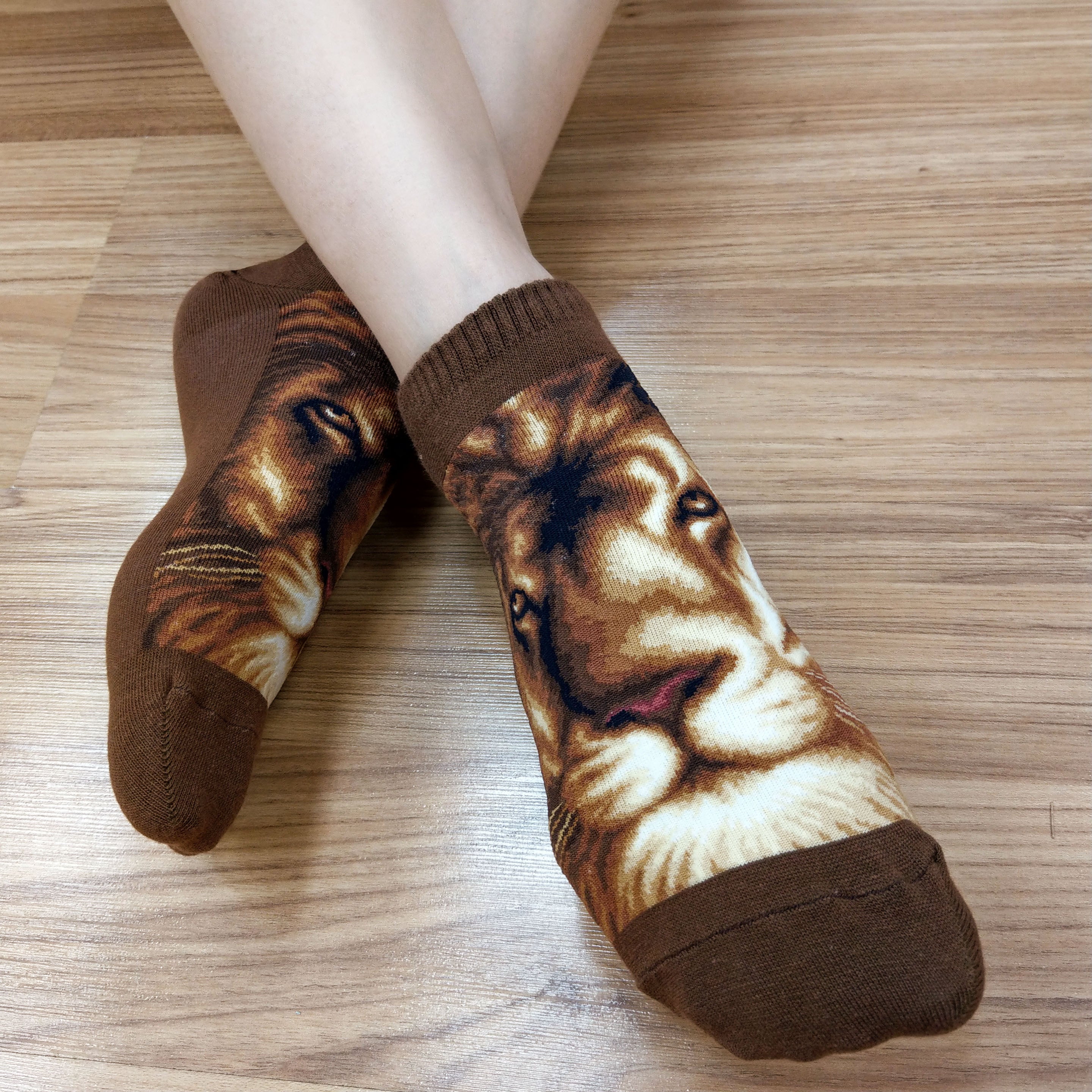 Wild Life Ankles Lion Socks