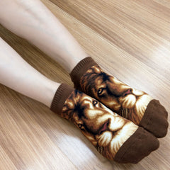 Wild Life Ankles Lion Socks