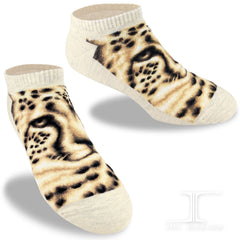 Wild Life Ankles Snow Leopard Socks