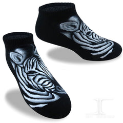 Wild Life Ankles Zebra Socks