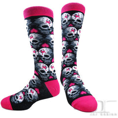 Skulls - Pink Love Heart Skull