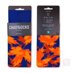 Chaossocks - Maple leaves overlap-orange