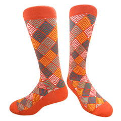 Chaossocks Art Deco Chevron Orange