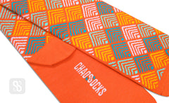 Chaossocks Art Deco Chevron Orange