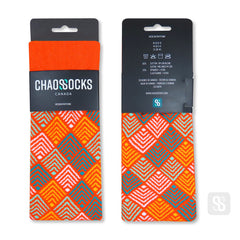 Chaossocks Art Deco Chevron Orange
