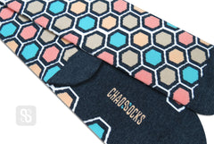 Chaossocks Art Deco Honeycomb Gray
