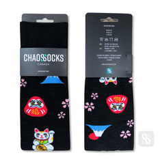 Chaossocks Hello Cat Black