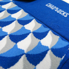 Chaossocks - Gaudi - Blue white chessboard