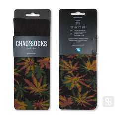 Chaossocks - Maple leaves and hemp-amber