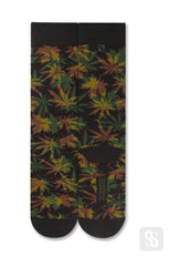 Chaossocks - Maple leaves and hemp-amber