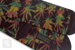 Chaossocks - Maple leaves and hemp-amber