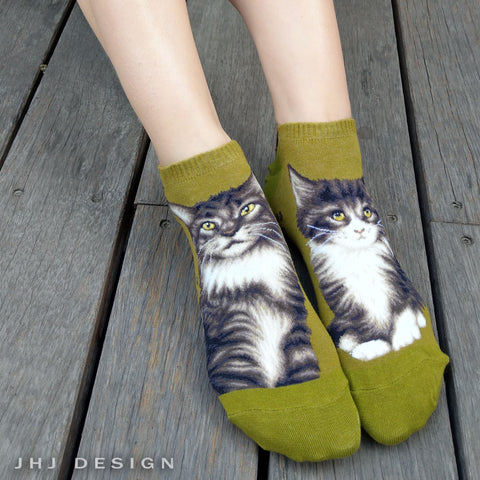 Cat Ankles - Maine Coon Green