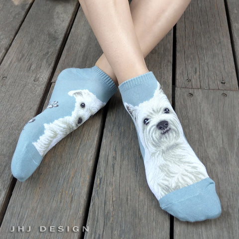 Dogs Ankles - West Highland White Terrier Blue