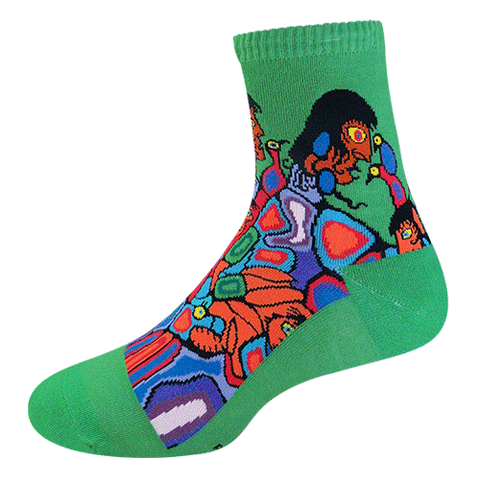 Indigenous Canadian Artist Norval Morrisseau The Family Quarter Socks