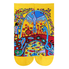 Indigenous Canadian Artist Norval Morrisseau Androgyny Quarter Socks