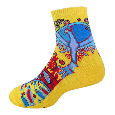 Indigenous Canadian Artist Norval Morrisseau Androgyny Quarter Socks