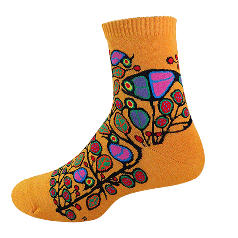 Indigenous Canadian Artist Norval Morrisseau Psychic Space Quarter Socks