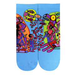 Indigenous Canadian Artist Norval Morrisseau Observation of the Astral World Quarter Socks
