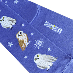 Chaossocks Snowflakes and Owls(Purple)