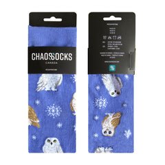 Chaossocks Snowflakes and Owls(Purple)