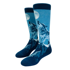 Chaossocks Moon and Wolf(Blue)