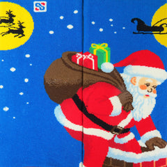 Chaossocks Santa Claus climbing down chimney