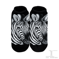 Wild Life Ankles Zebra Socks