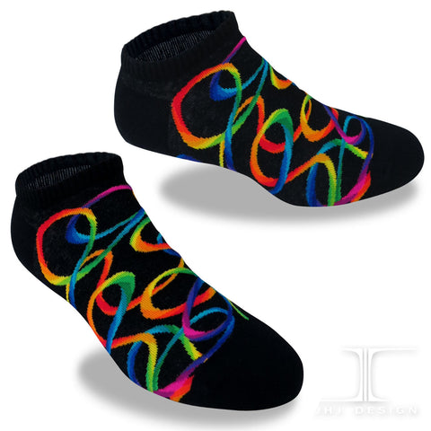 Rainbow Ankles Rainbow Ribbon Swirls