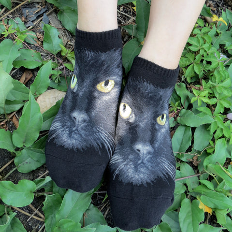 Cat Ankles - Black Cat Face