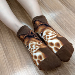 Wild Life Ankles Giraffe Socks
