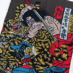 Chaossocks - Japanese Masterpiece - LiKui, the Black Whirlwind(1of 108 Heroes of the Water Margin of Japan)