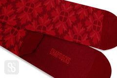 Chaossocks - Maple leaves-red